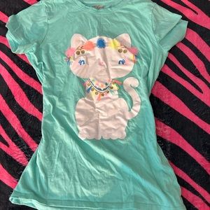 Blue kitty shirt